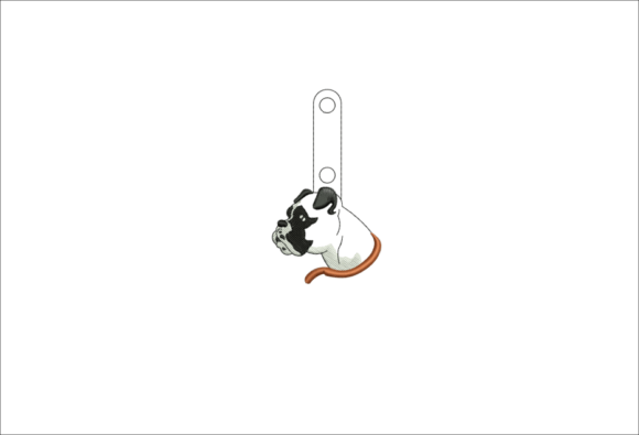Bulldog Key Fob: A Playful, Gift-Ready Seasonal Embroidery Staple