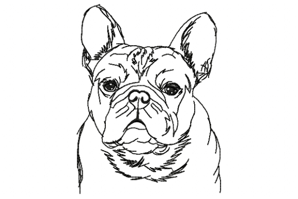 Bulldog Redwork: A Playful, Premium Embroidery Staple