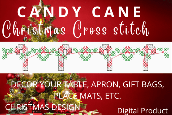 Candy Cane Christmas XStitch Border