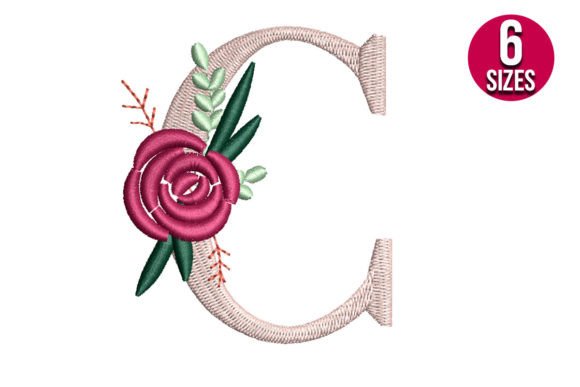 Floral Alphabet C Letter