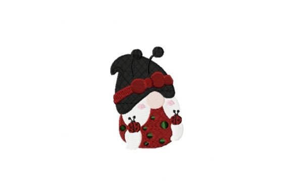 Gnorma: Whimsical Ladybug-Gnome Embroidery