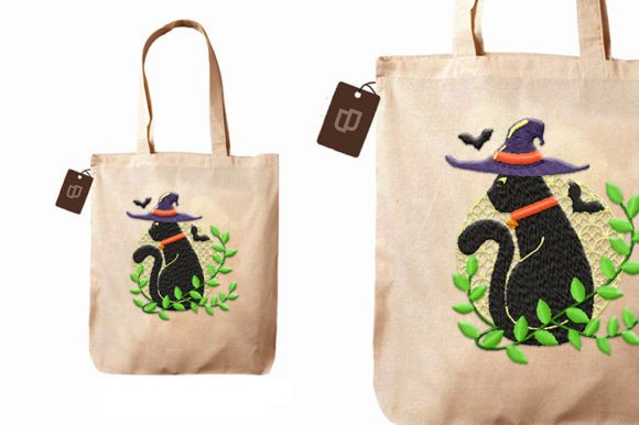 Happy Halloween Cat with Witch Hat