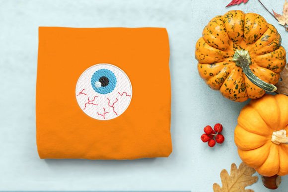 Realistic Eyeball Mini: A Halloween Embroidery Standout