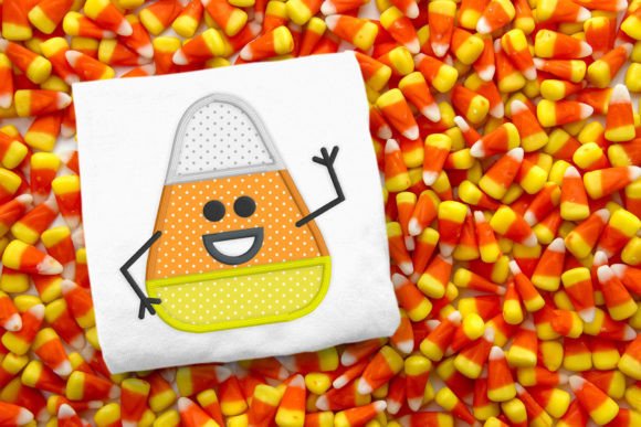 Waving Candy Corn Applique